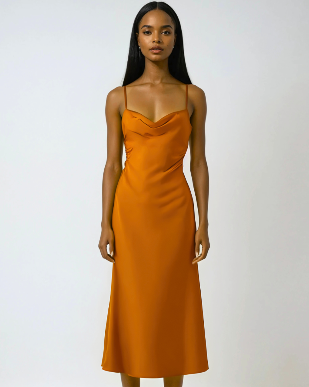 Elle Satin Midi Dress | Wedding Guest & Cocktailwear – OBSO