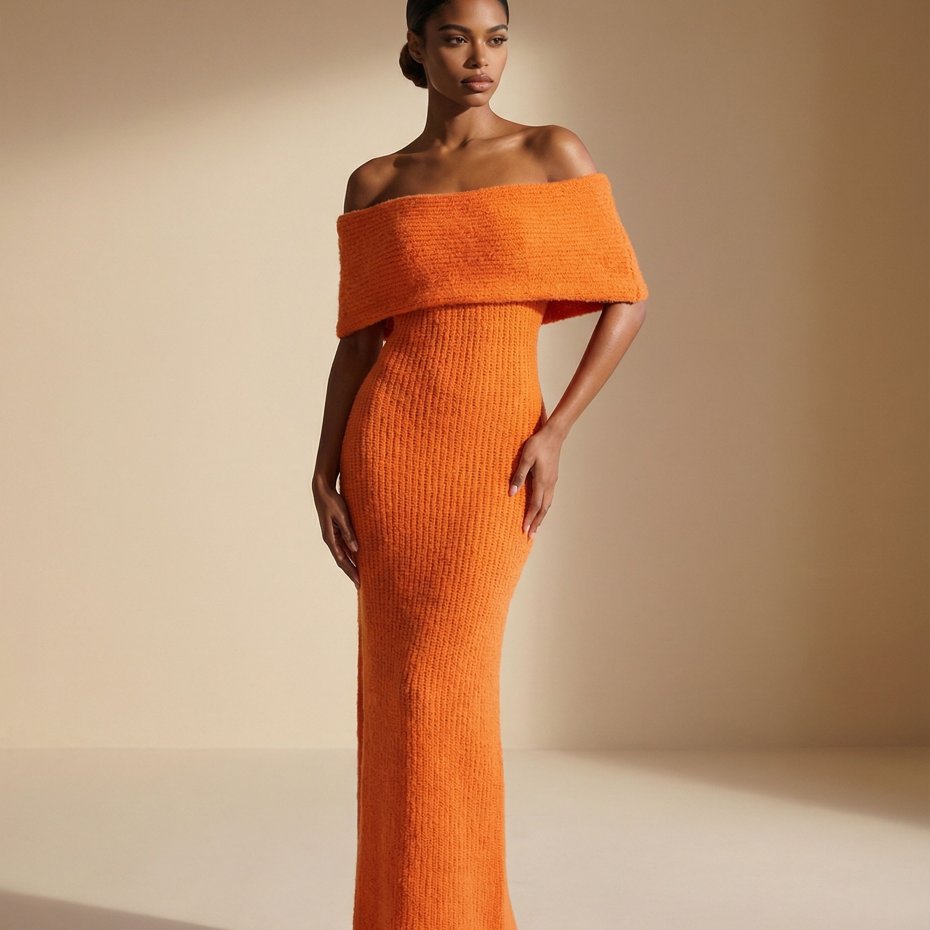 Robe longue orange Make You Mine