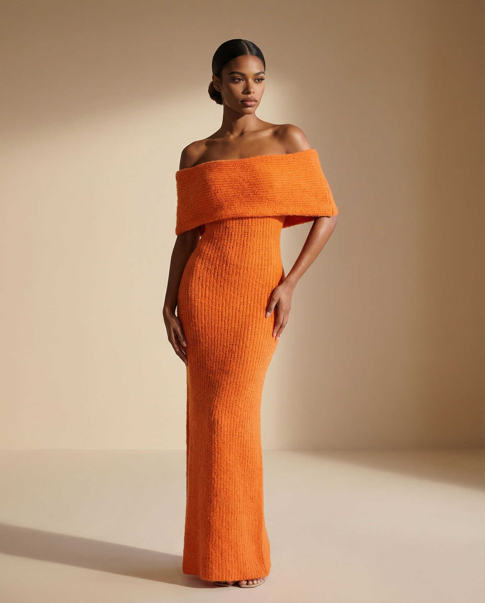 Robe longue orange Make You Mine