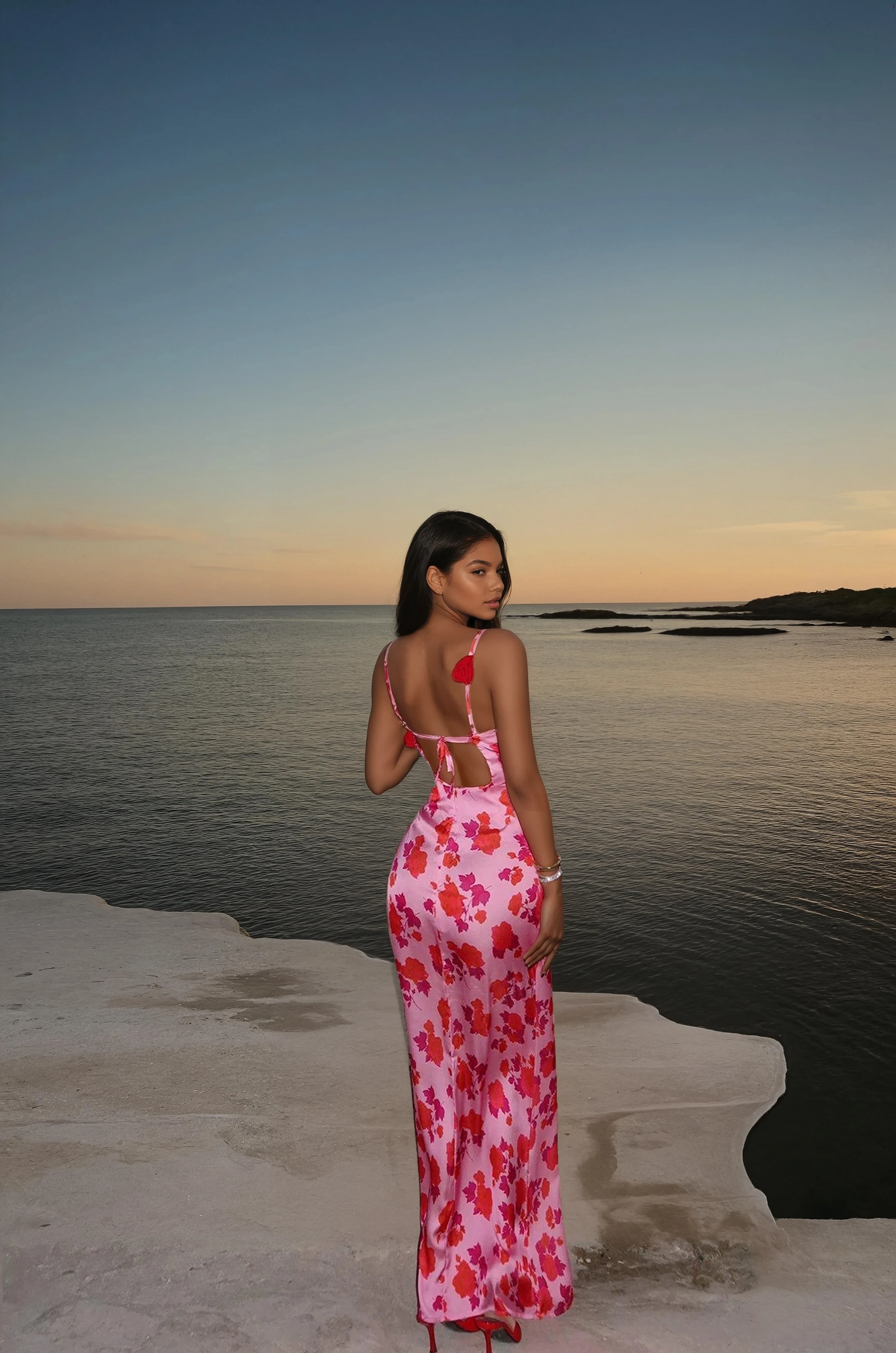 Floral Silk Slip Dress | Wedding Guest & Occasionwear – OBSO