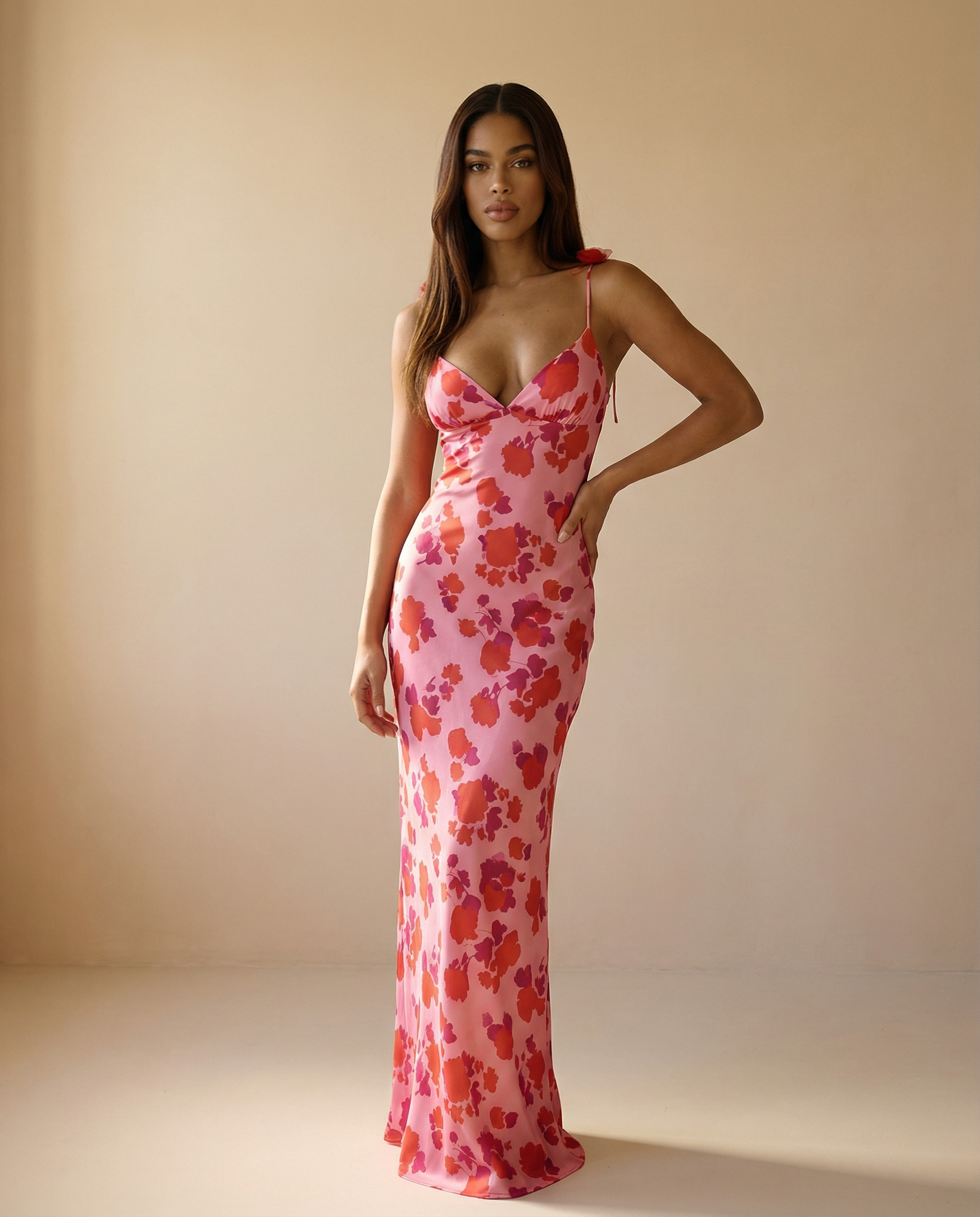 Floral Silk Slip Dress | Wedding Guest & Occasionwear – OBSO