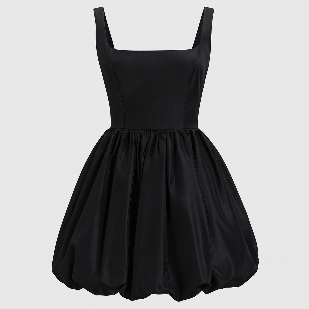 Freya Luxe Black Mini Dress | Structured Cocktail & Eveningwear – OBSO