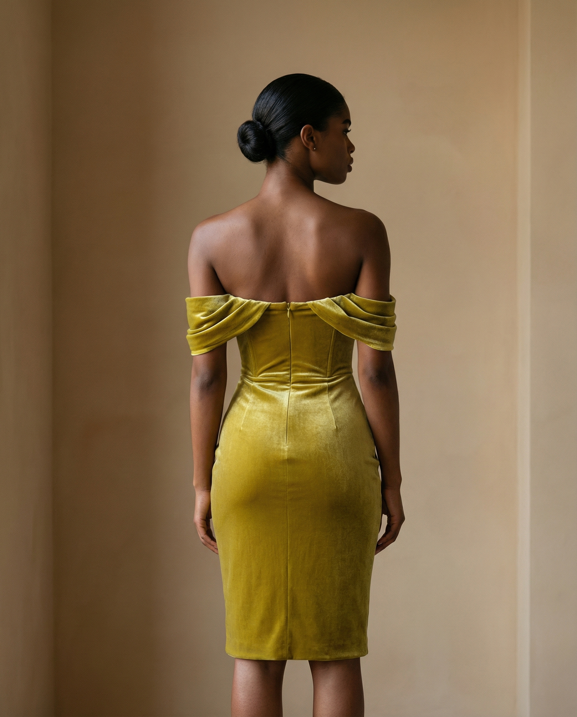 Gold Velvet Corset Dress | Signature Sculpted Eveningwear & Occasionwear – OBSO