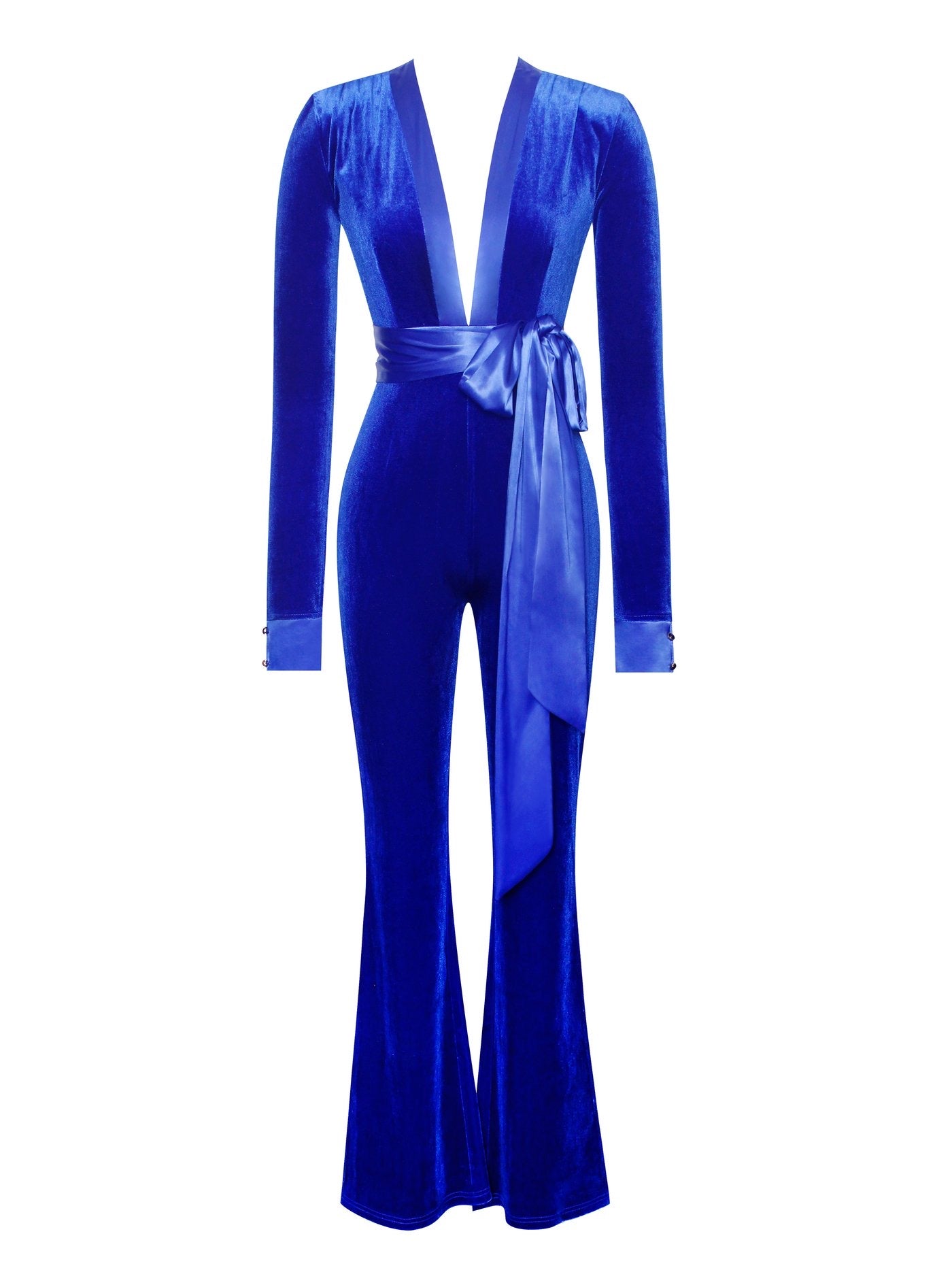 Plunge Velvet Jumpsuit