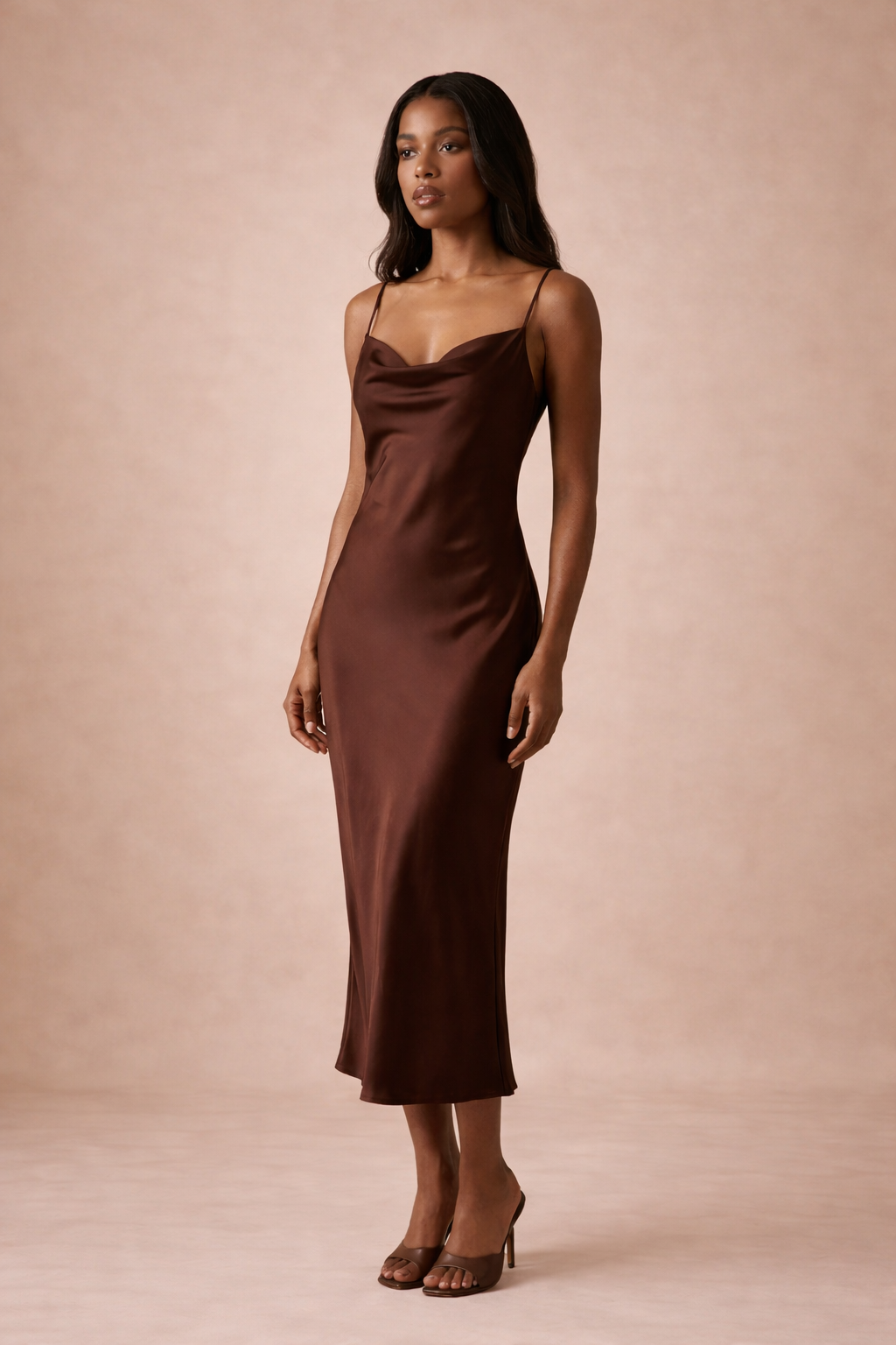 Isabella Satin Midi Dress | Wedding Guest & Evening Occasionwear – OBSO