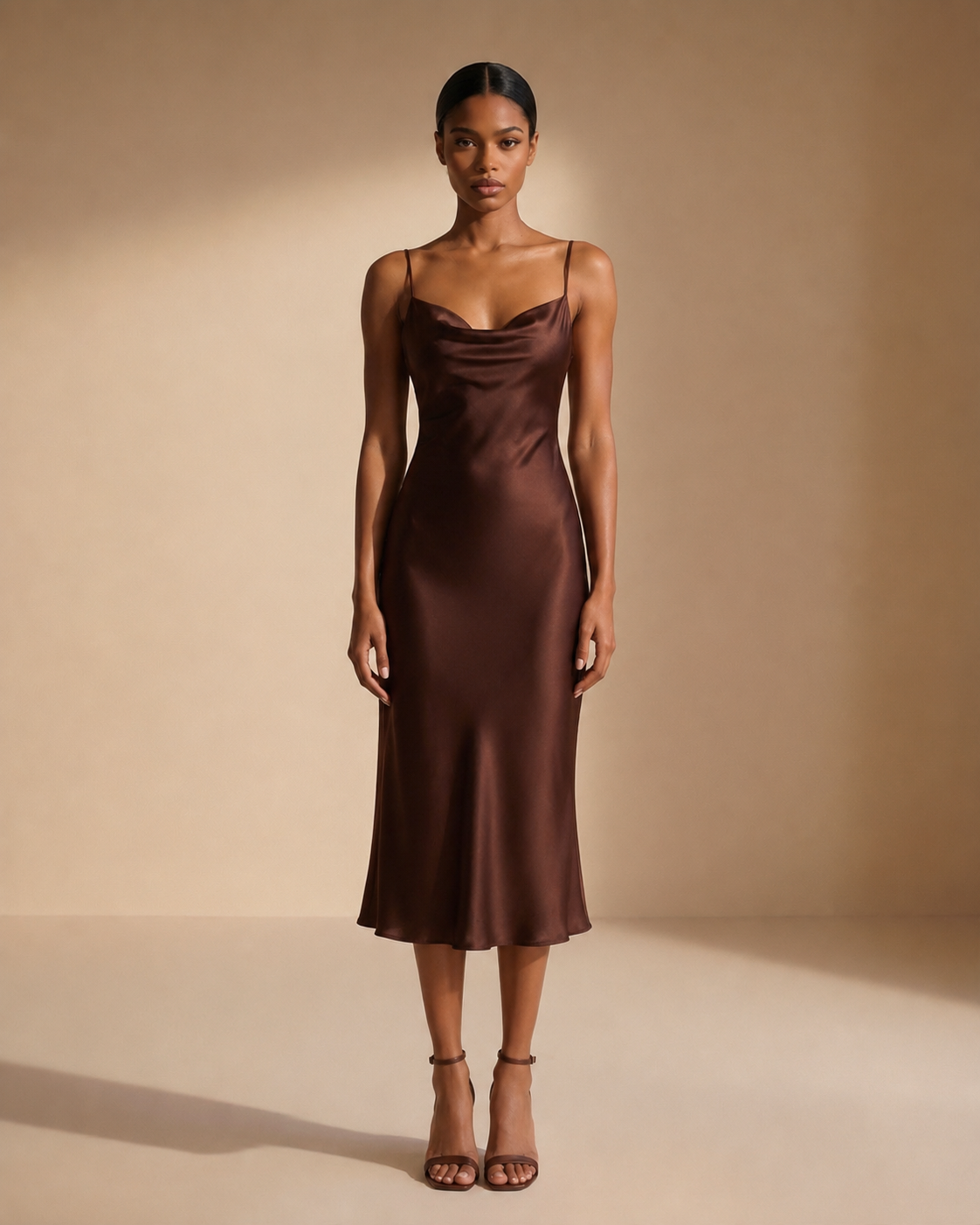 Isabella Satin Midi Dress | Wedding Guest & Evening Occasionwear