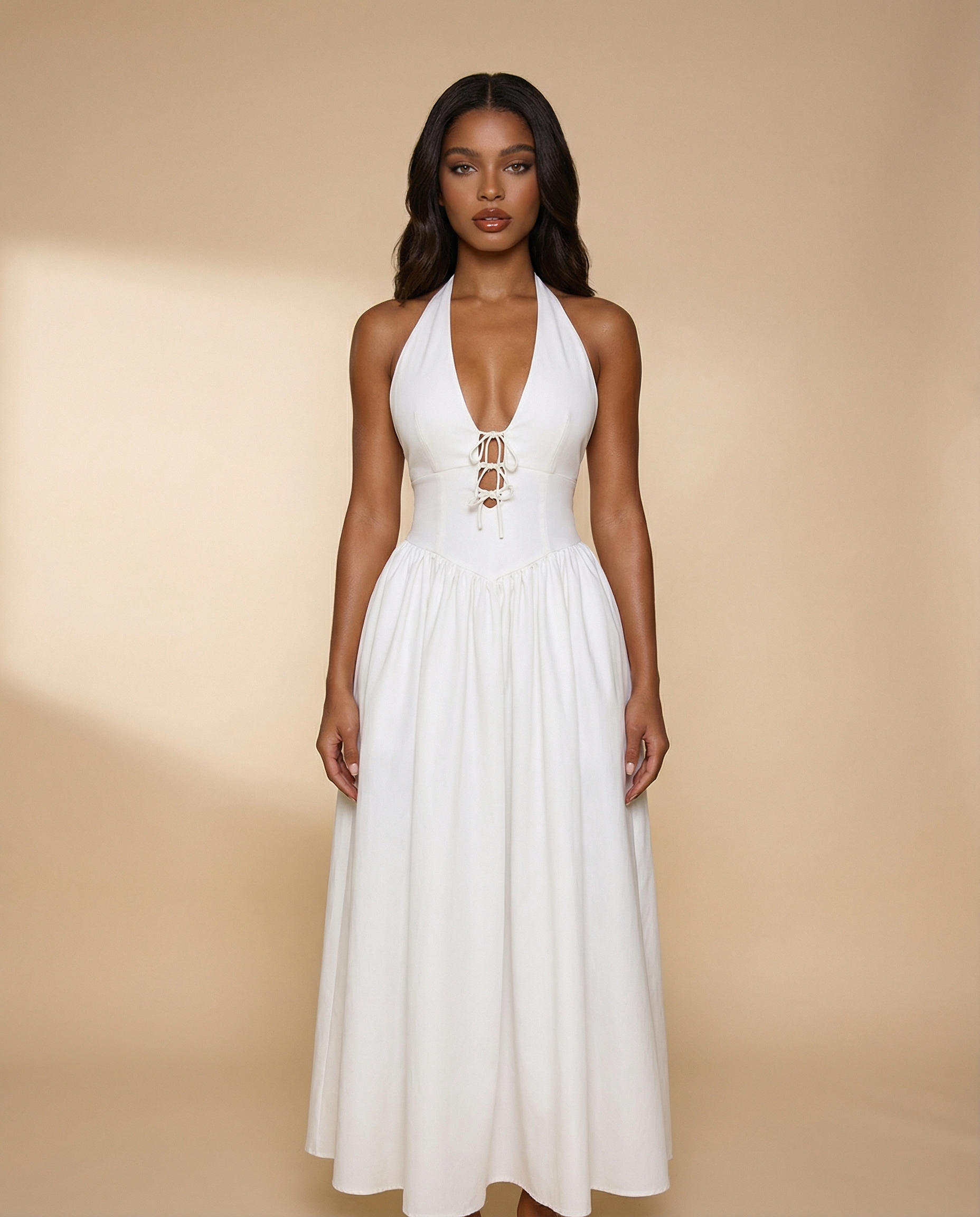 Juliette White Bow Midi Dress | Bridal & Occasionwear – OBSO