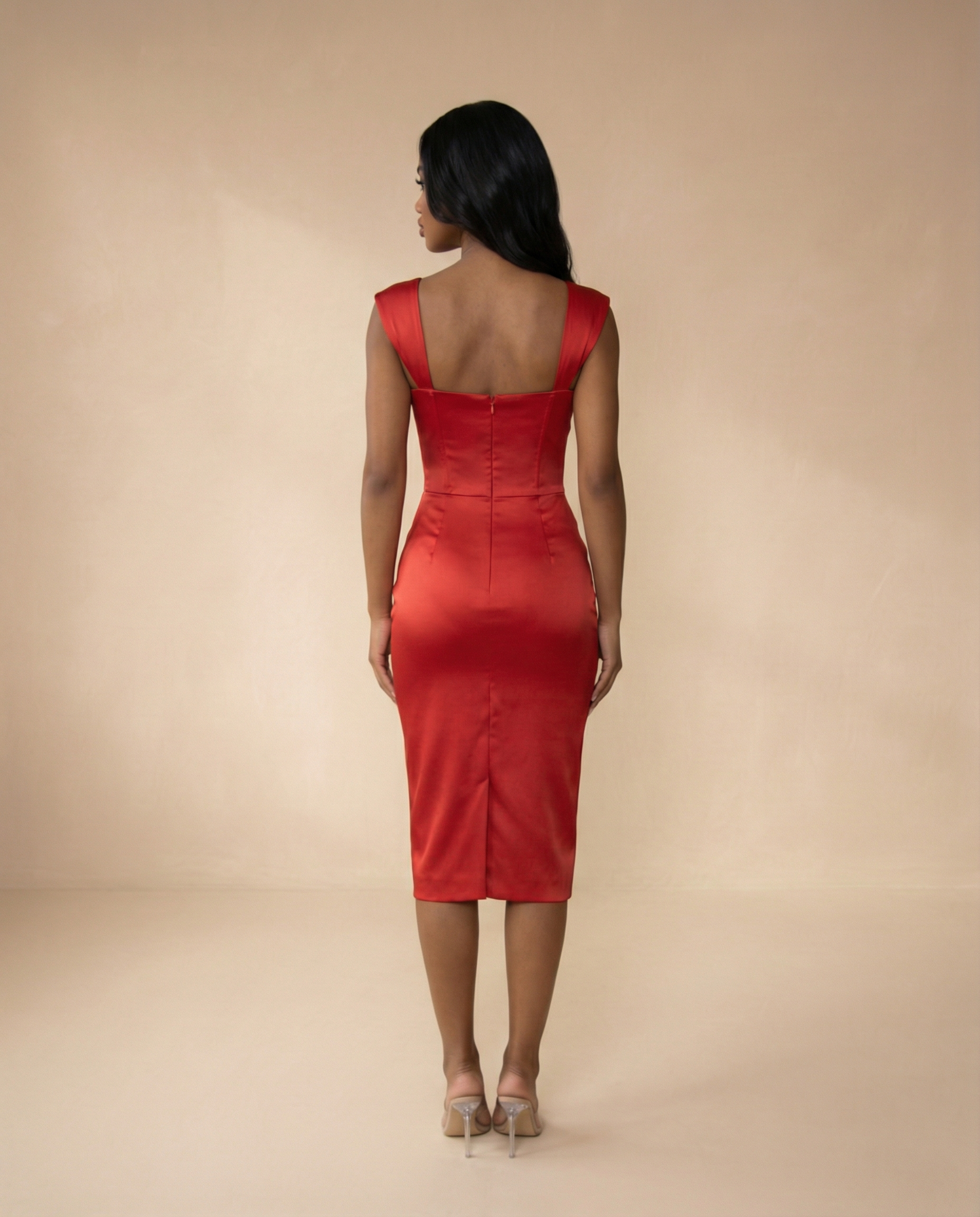 Selena Corset Satin Dress | Sculpted Eveningwear – OBSO